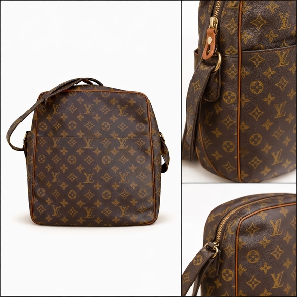 🛍 Louis Vuitton Marceau Monogram GM Crossbody Authentic Vintage Eclair Zip - Picture 15 of 16